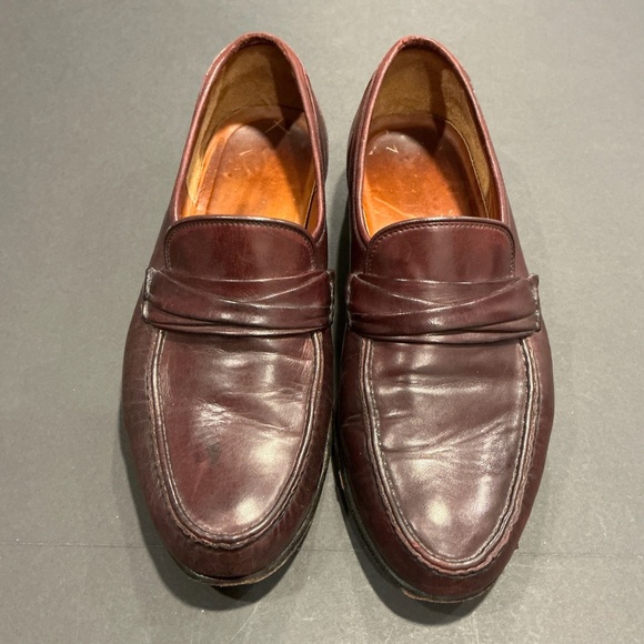 ALLEN EDMONDS Bergamo Brown Leather Penny Loafers Size 9